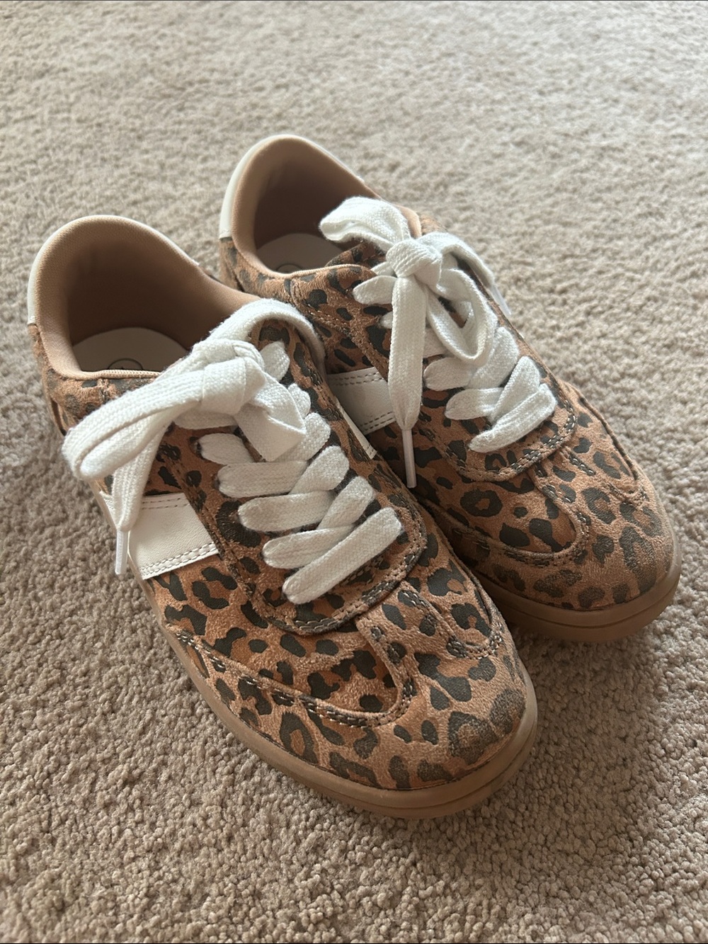 Kids Art Class Leopard Print Sneakers with White Laces